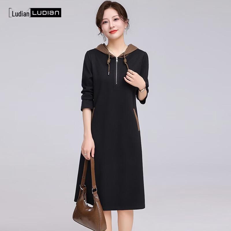 

LUDian Women s Hooded Casual Straight Dress 190/108A
