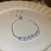 Women Gold Plated Rhinestone Zircon Bracelet Simple Sparkling Jewelry Birthday Gift