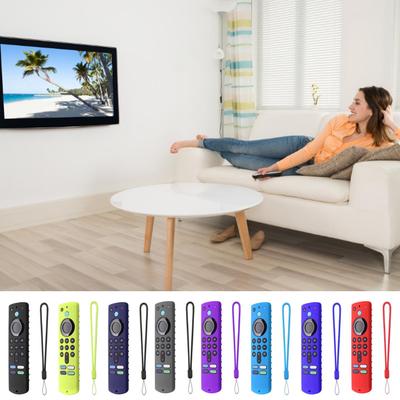 For All-new Amazons Fire TV Stick 4K Remote Control Silicone Cover Case Anti-drop Dustproof Shockproof Skin Sleeve Anti-fall