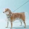 Dogs Going Out Transparent Waterproof Raincoat With Hat Raincoat For Small And Medium-sized Dogs For Rainy Days Walking