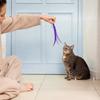 10PCS Cat Worm Toy, Replacement Cat Worm Toy Refills with Black String Cats Wand Attachments Worms Toys for Indoor Cats Kitten