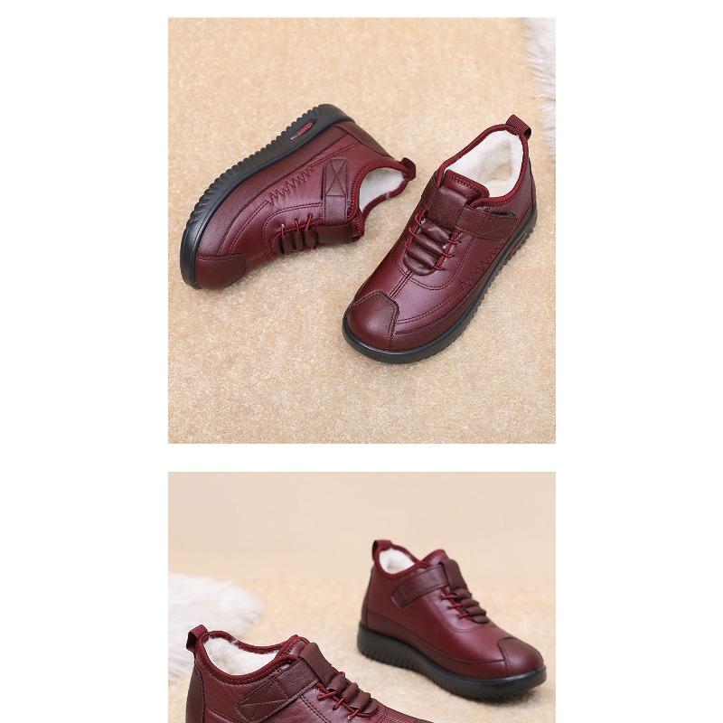 2025 New Winter Women's Cotton Boots Non-slip Comfortable Mom Cotton Shoes Fleece Warm Middle-aged and Elderly Snow Boots