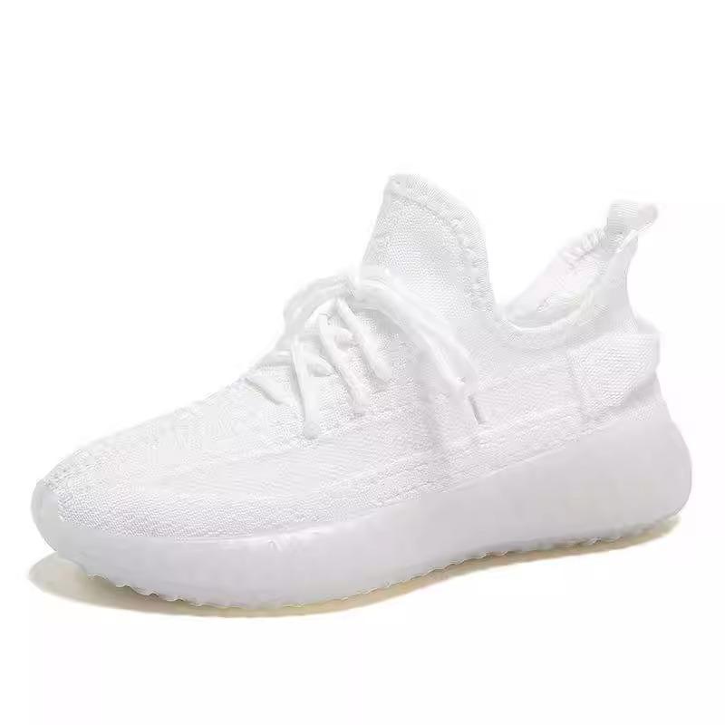 Casual Couple Men's and Women's Shoes 350 Spring and Summer Internet Celebrity Coconut Shoes Ins Tide Soft Sole Breathable Sports Running Flying Woven