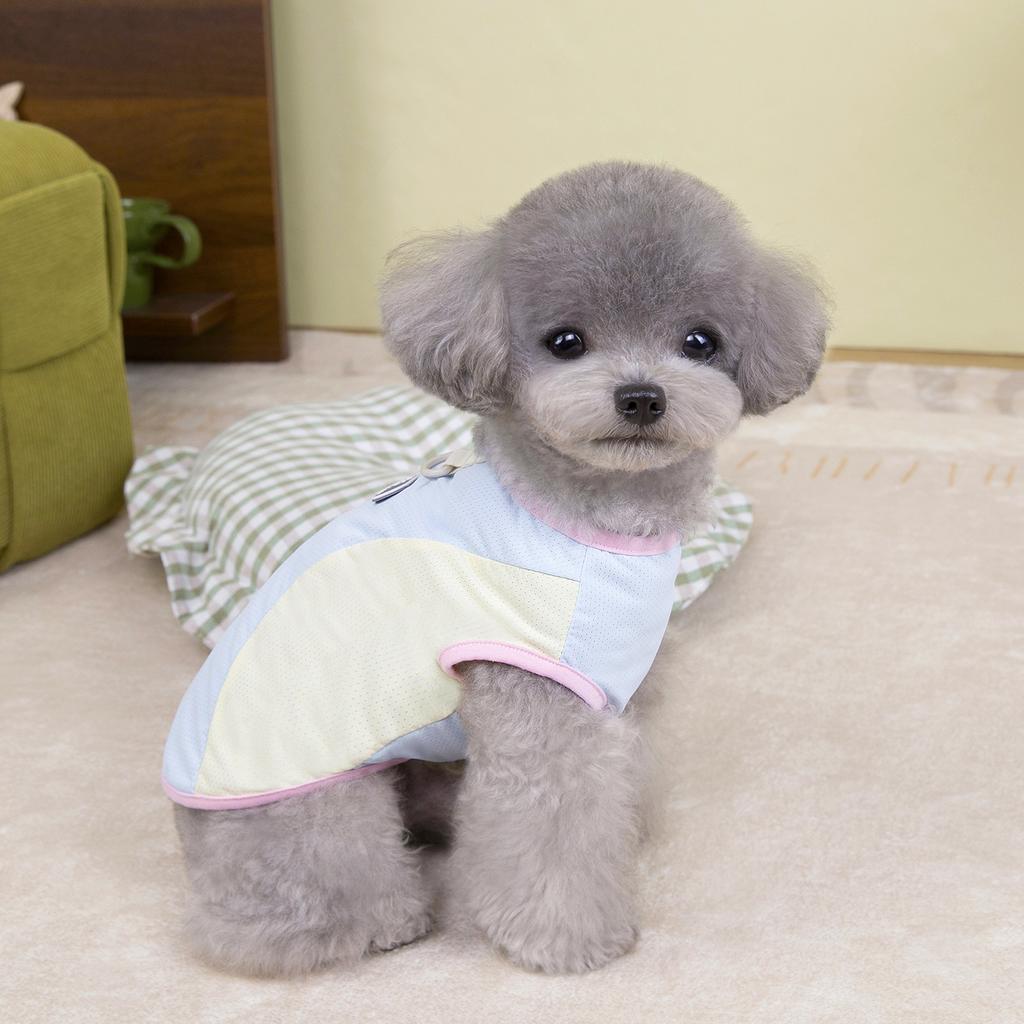 Cat-specific small clothes, ice silk breathable pet clothes, thin spring T-shirts, Bichon teddy dog and dog clothes.