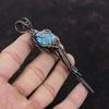 Rainbow Calsilica Pendant Copper Wire Wrapped Gemstone Pendant Elegant Jewelry Designer Pendant Handmade Pendant Copper Jewelry Gift For Him