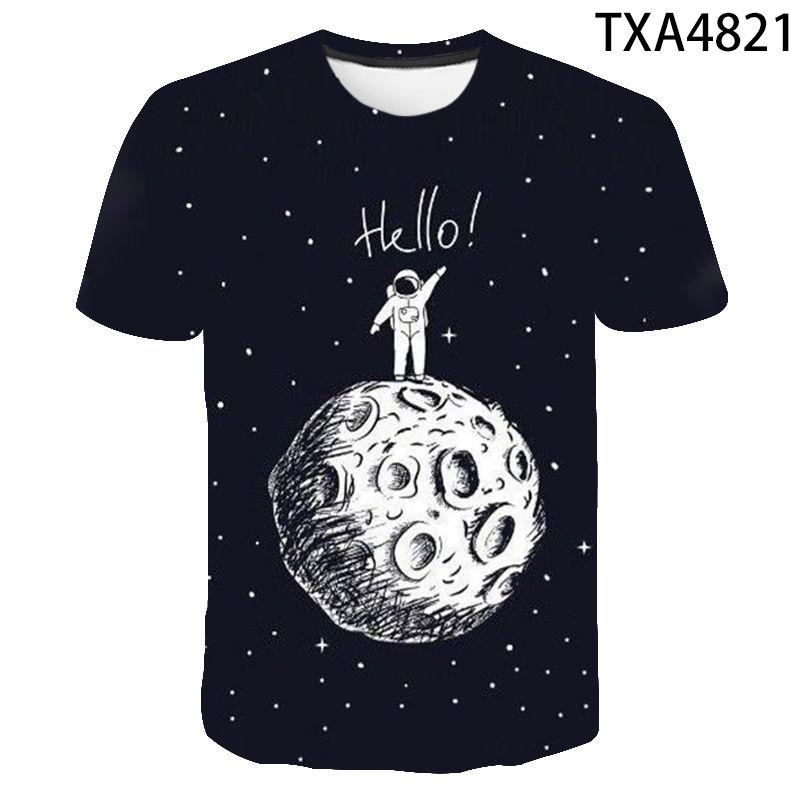 2020 Casual 3D T Shirt Men Women Children Space Astronaut Planet Explore Digital Print Cosmonaut T-shirt Cool Boy Girl Tops Tees