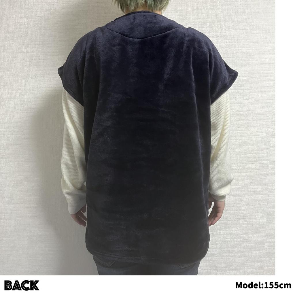 ADOSSY Soft Wearable Room Fluffy Women's Blanket, Vest, Sleeper, Roomwear, Energy-Saving, Energy-Saving (Black)