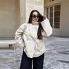 Womens Oversized Wool Blend Coat With Notched Lapel Single Breasted Loose Fit Short Length Fall 2025