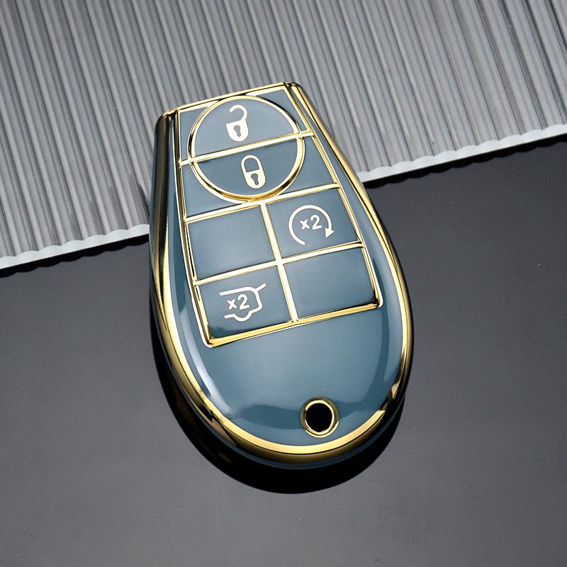 Soft Tpu Car Key Cover Case Car Styling Protector For Chrysler Jeep Grand Cherokee Dodge Durango Magnum Ram