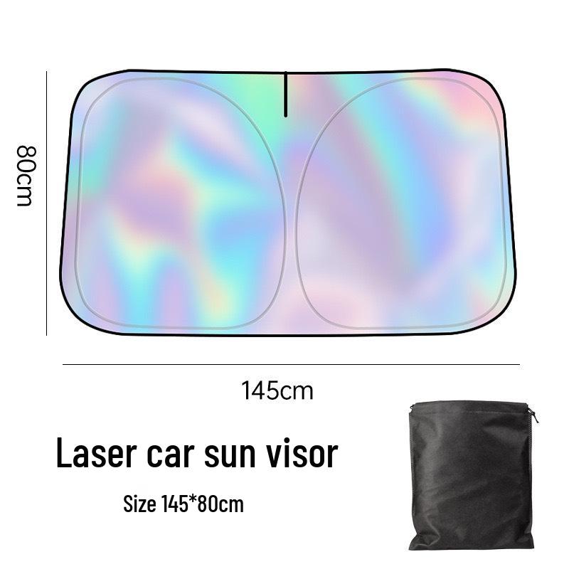 Yulan Car Sunshade Panel - Heat Insulation & Light Blocking Curtain for Front Windshield