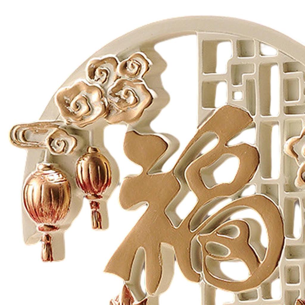 Fu Charakter Statue Wohlstand Skulptur Chinesischen Stil Harz Tischplatte Ornament Dekorative Figur