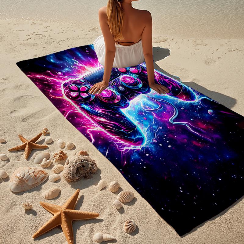 Buntes Gaming-Abenteuer Strandtuch, Superweiche Mikrofaser, Geschenk für Sie/Ihn, Geburtstag, für Pool, Strand, Reisen, Heimdekoration Fan-Geschenke