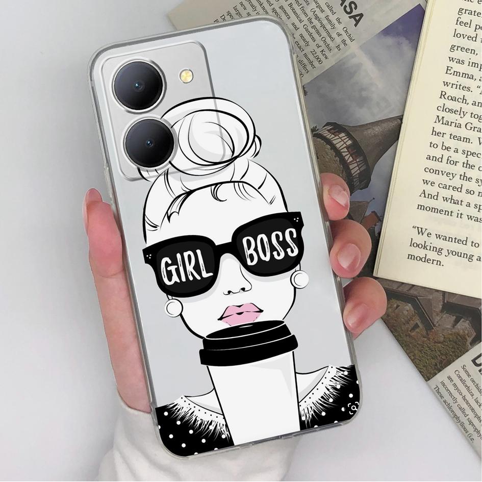 For Vivo Y36 Y20 Y15S Y02 Y11 Y12 Y35 Y33s Y31 Y30 Y27 Phone Case Back Cover Fashion Boy Girl Shockproof Transparent Soft Silicone TPU For Vivo Bumper