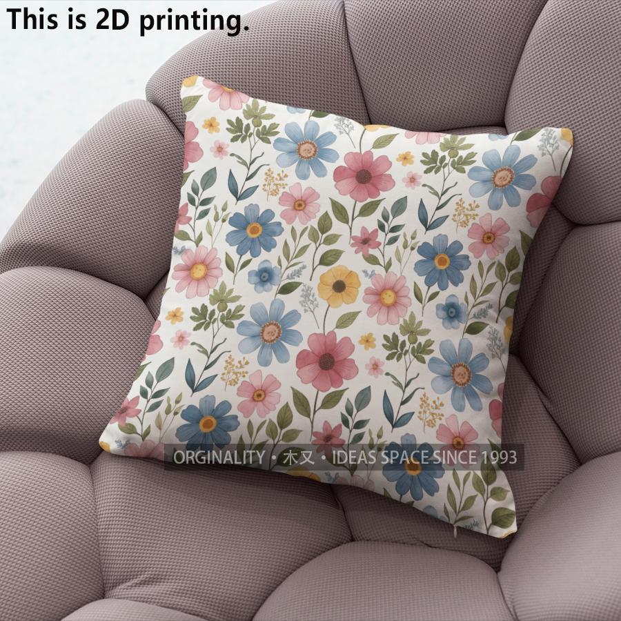 Vintage Floral Throw Pillow Covers Pattern Cushion Cover Suitable For Sofa Bedroom Car Pillow Cover
