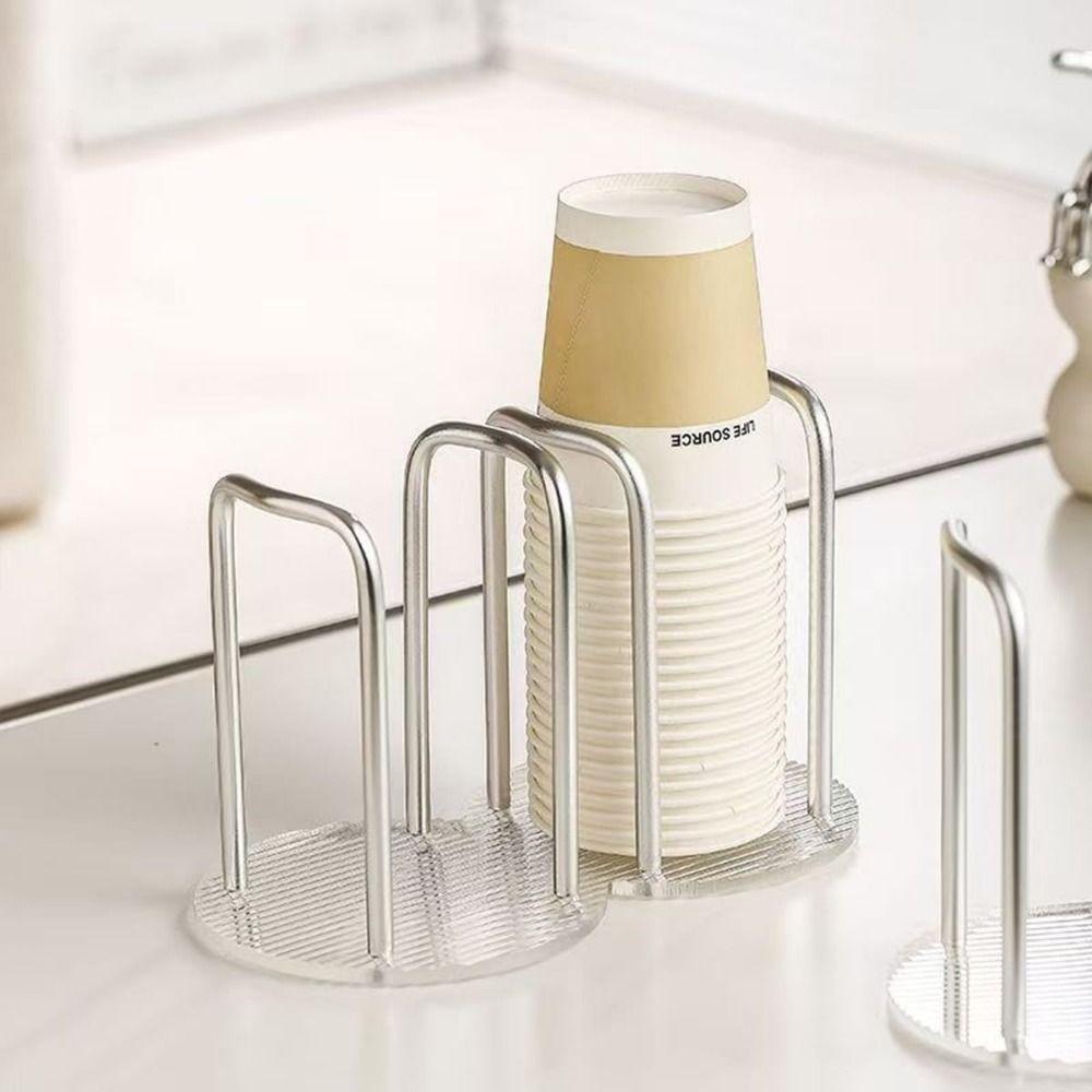 1/2 Slots Cup Storage Rack Thickened Acrylic Paper Cup Dispenser Cup Extractor Office Use