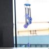 Evil Eye Wind Chimes for Home and Garden – Hanging Decoration Items Housewarming Gifts Room Décor for Living Room and Bedroom, 4 Silver Pipe