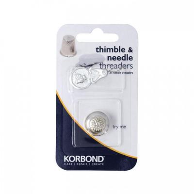 Korbond Thimble & 3 x Needle Threaders