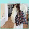 Trendy Floral Pattern Canvas Tote Bag With Open Top Ideal For Shopping And Daily Use