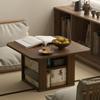 Japanese Bay Window Table Tatami Tea Stand Trendy Small Coffee Table Compact Floor Desk Space-Saving Wooden Stand