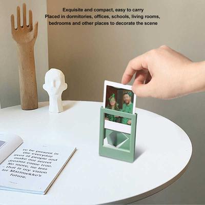 3.0 In Photo Frame Plastic Rectangle Desktop Classical Stand Picture Frame for  Mini Series