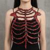 Hollow Hollow Skeleton Chain Breastbone Creative Bone Costume Prop  Halloween Holiday