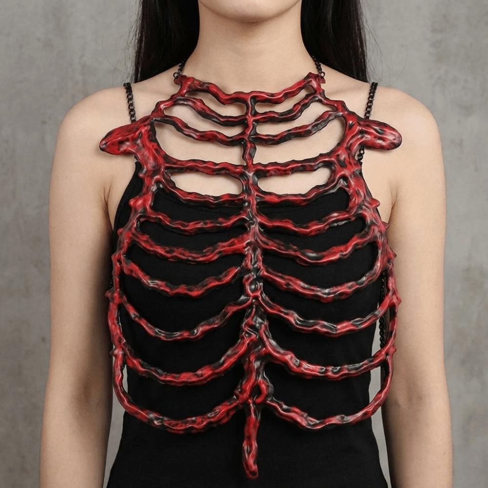Chain Hollow Skeleton Hollow Bone Costume Prop Comfortable Skeleton Frame  Holiday Dress