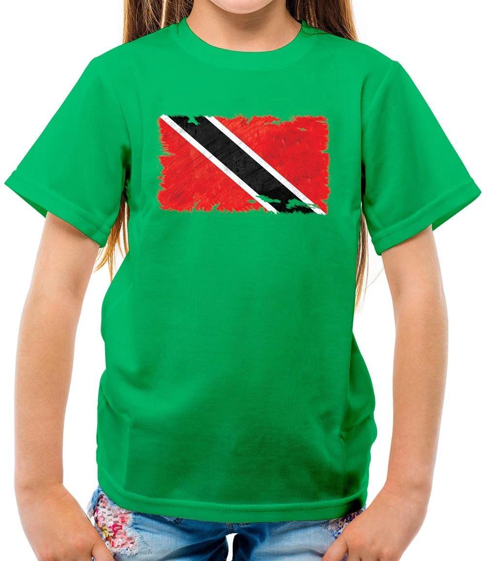 Trinidad and Tobago Grunge Style Flag - Kids T-Shirt - Port of Spain Caribbean 130