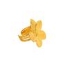 French Retro 18K Gold PVD Stainless Steel Flower Open Ring for Women