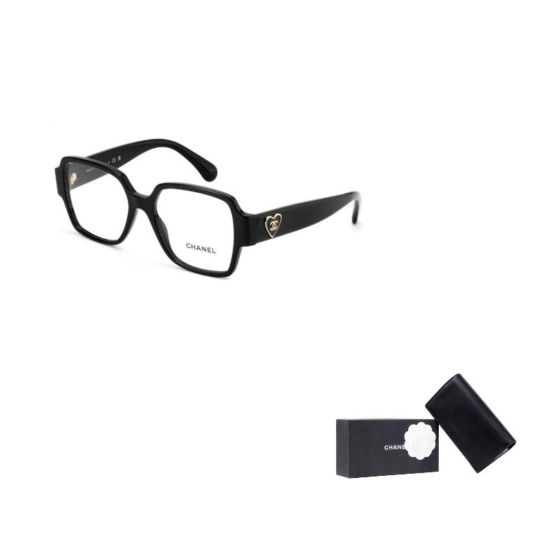 

CHANEL love style square frame acetate optical glasses black acetate frame square optical frame men and women same чорний