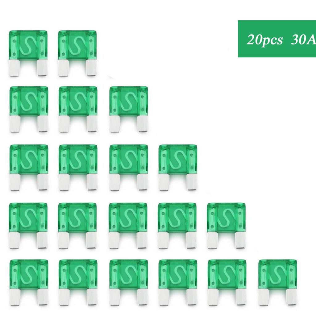 20 szt. Samochodowy bezpiecznik Maxi płaski duży rozmiar 30A, Bezpiecznik samochodowy zamienny Generator/ Wentylator chłodnicy/ Rozrusznik