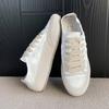 2024 Spring Autumn Flat Bottom White  Silk Spanish Niche Canva Women's Single Shoes Sport Casual Shoes Rubber Materia