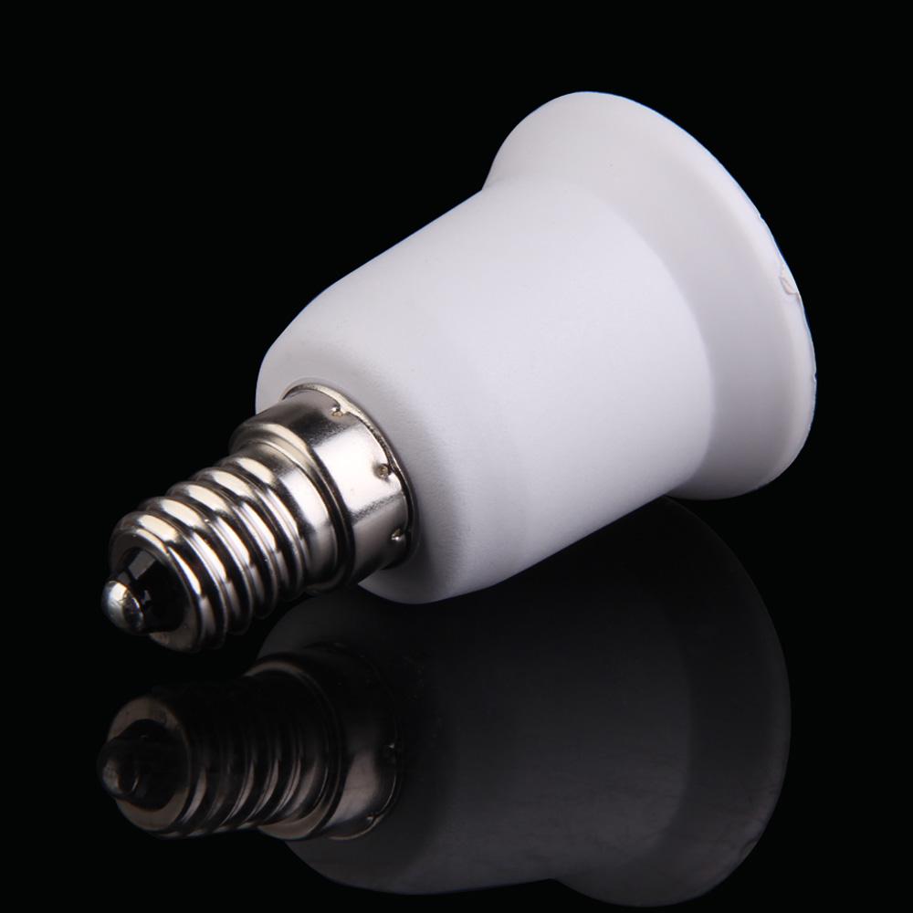 E14 To E27 Adapter Screw-in Lamp Socket Flame Retardant Light Socket Converter Light Bulb Converter for Home Use