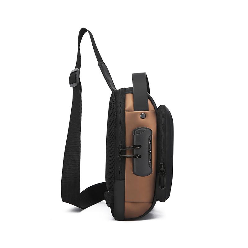 Small Version Men's Waist Packs Chest Bag Lightweight Men's Small Fanny Bag Anti-theft Password Lock Design Men's Shoulder Bag