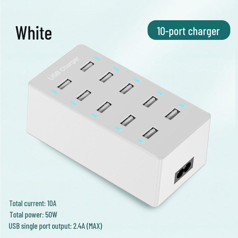 Multi-port USB Fast Charger: Smart Desktop Charging Station for Multiple Devices