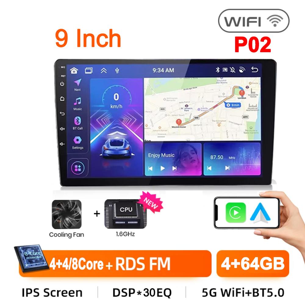 2Din Car Radio 7"/9"/10" Universal Android 13 Autoradio 64G GPS BT Car Audio Carpaly Multimedia Player For Hyundai Nissan Toyota