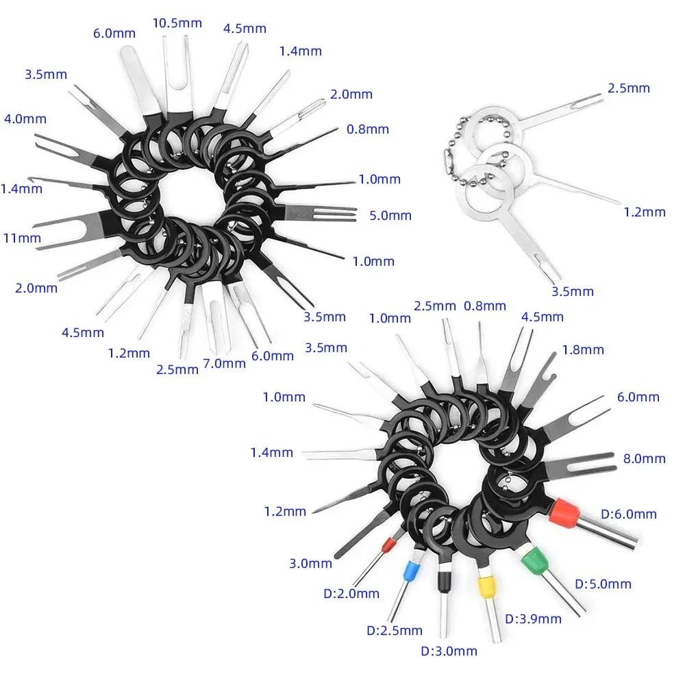41/26 buc. Kit de îndepărtare a terminalelor pentru mașină, cutie, conector de ștecher de sârmă, extractor, extractor, set de extractor de știfturi de eliberare, instrumente de reparare a mufei de terminale