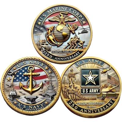 Monedă Provocare Aniversarea 250 USMC 1,57 Inch Monedă Comemorativă Corpul Marinilor Cadou Veteran Colecție Militară