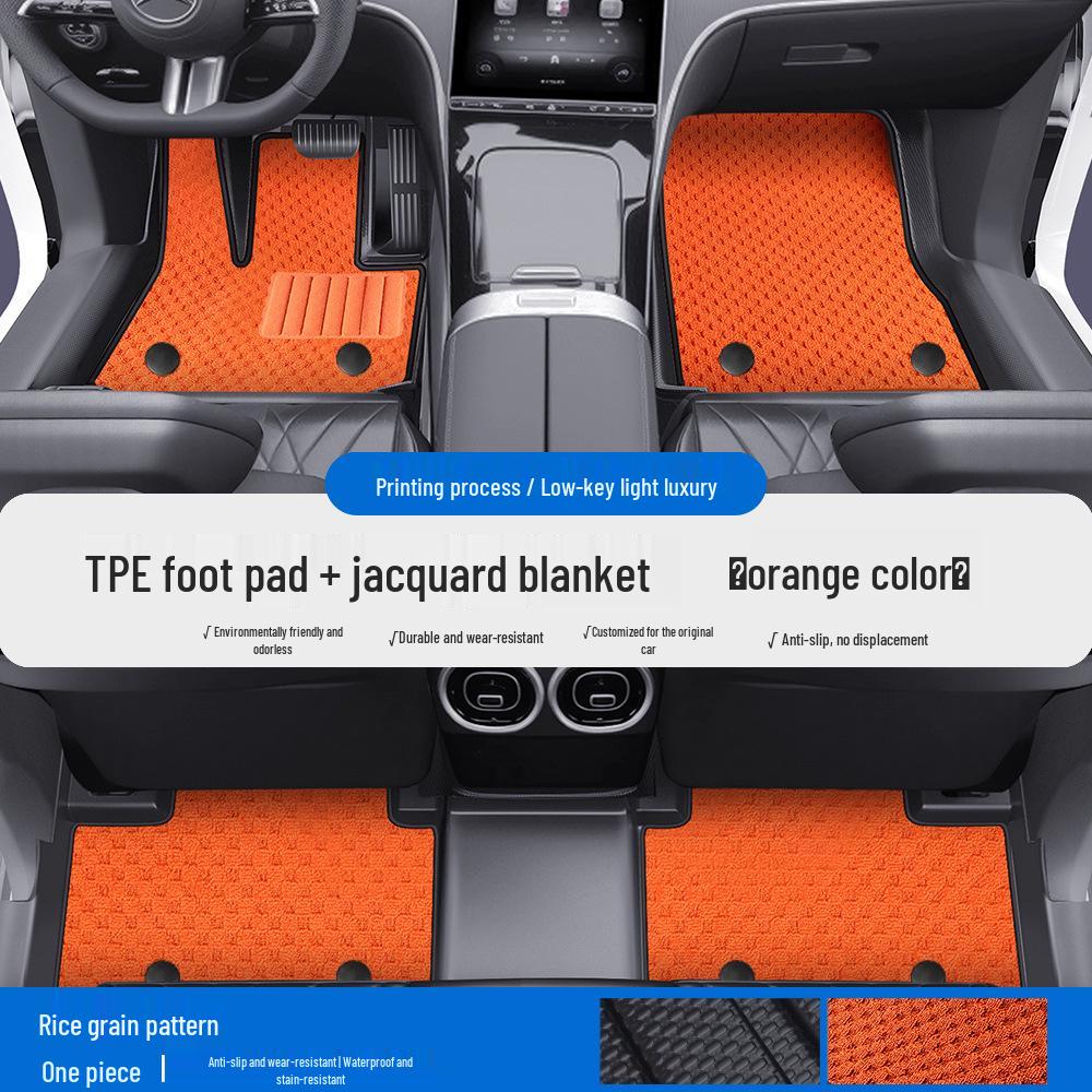 Compatible TPE Floor Mats & Door Sill for Mercedes-Benz A, C, E-Class, L, GLA, GLB, GLC - Full Coverage