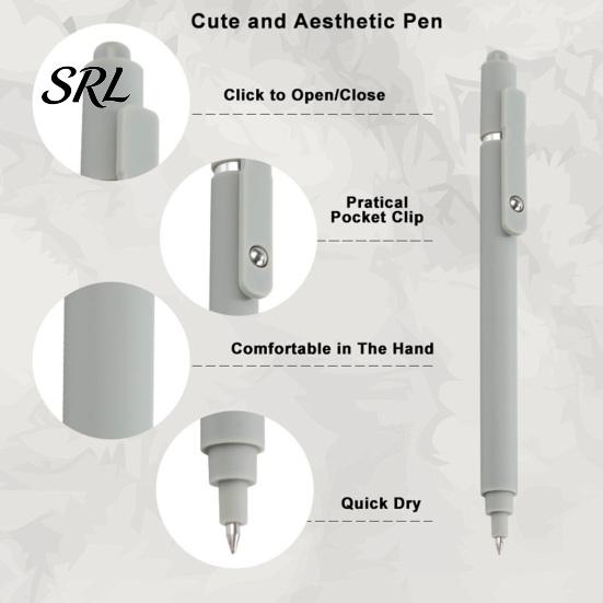 Candy Colored Pens Retractable Gel Pen, 0.5mm Smooth Writing Pens, Morandi for Note Taking And Journaling Everyday Tools