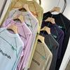 Unisex Autumn/Winter Patchwork Color Block Fleece Long Sleeve T-Shirt