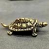 Vintage Brass Crocodiles Turtle Ornaments Home Turtle Keychain Pendants Tea Pet Ornaments Turtle Handicraft Figurines Wholesale