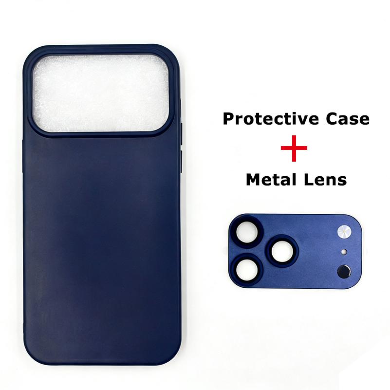Metal HD Camera Protector and Phone Case for IPhone 15 14 13 Pro Max Transform 17 Pro 17 Pro Max Glass Alloy Lens Ring Protect Cap