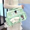 Cute Transparent Ita Bag Large Capacity Crossbody Shoulder Bag For Lolita Badge Display