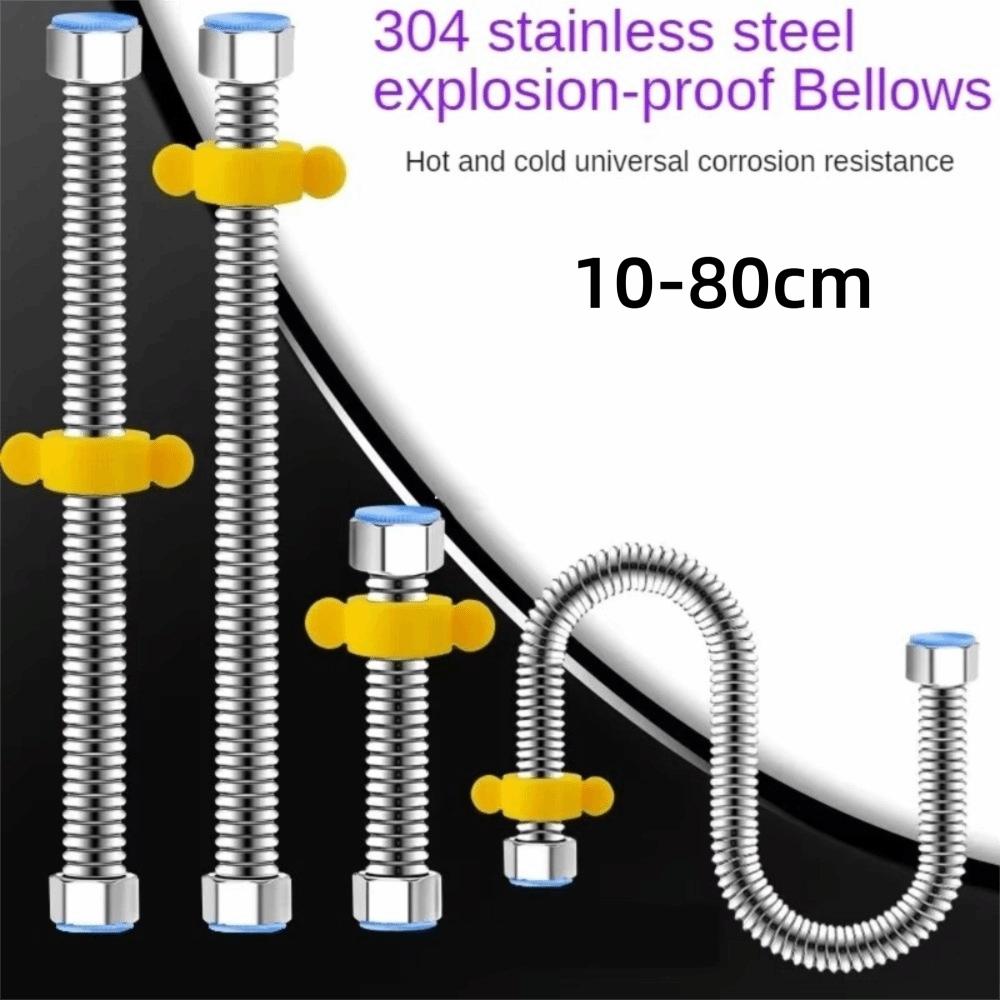 Corrugated Plumbing Hose with Wrench Faucet Connector Hose Water Purification System