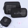 Translucent Travel Makeup Bag: Portable Organizer for Brushes, Toiletries, Eyebrow Pencils, and Lipsticks.