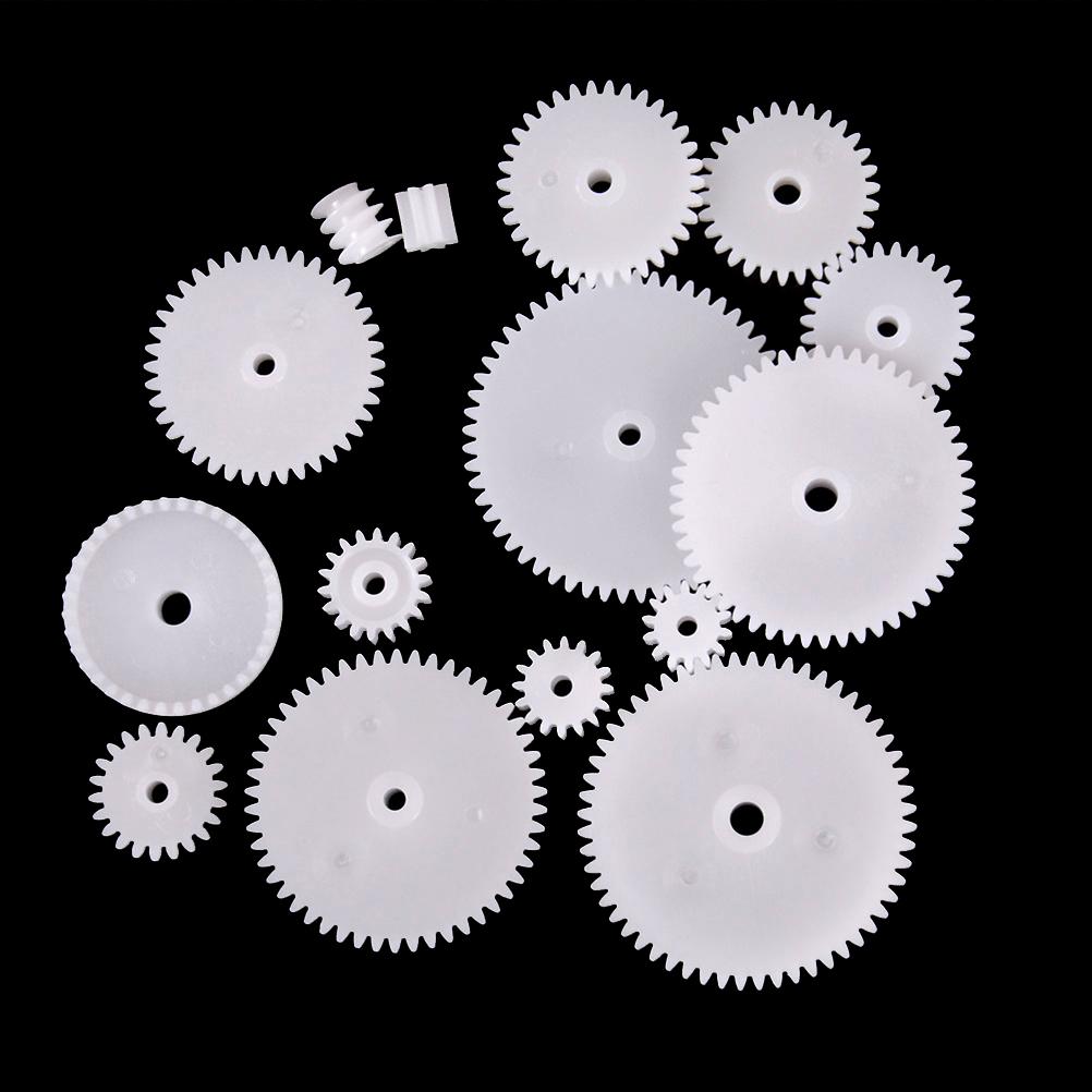 58Pcs 58 Styles Plastic All Module 05 Robot Parts Reduction Gear Bag Toothed Wheels WSFS Gears DIY Motor Gear Accessories