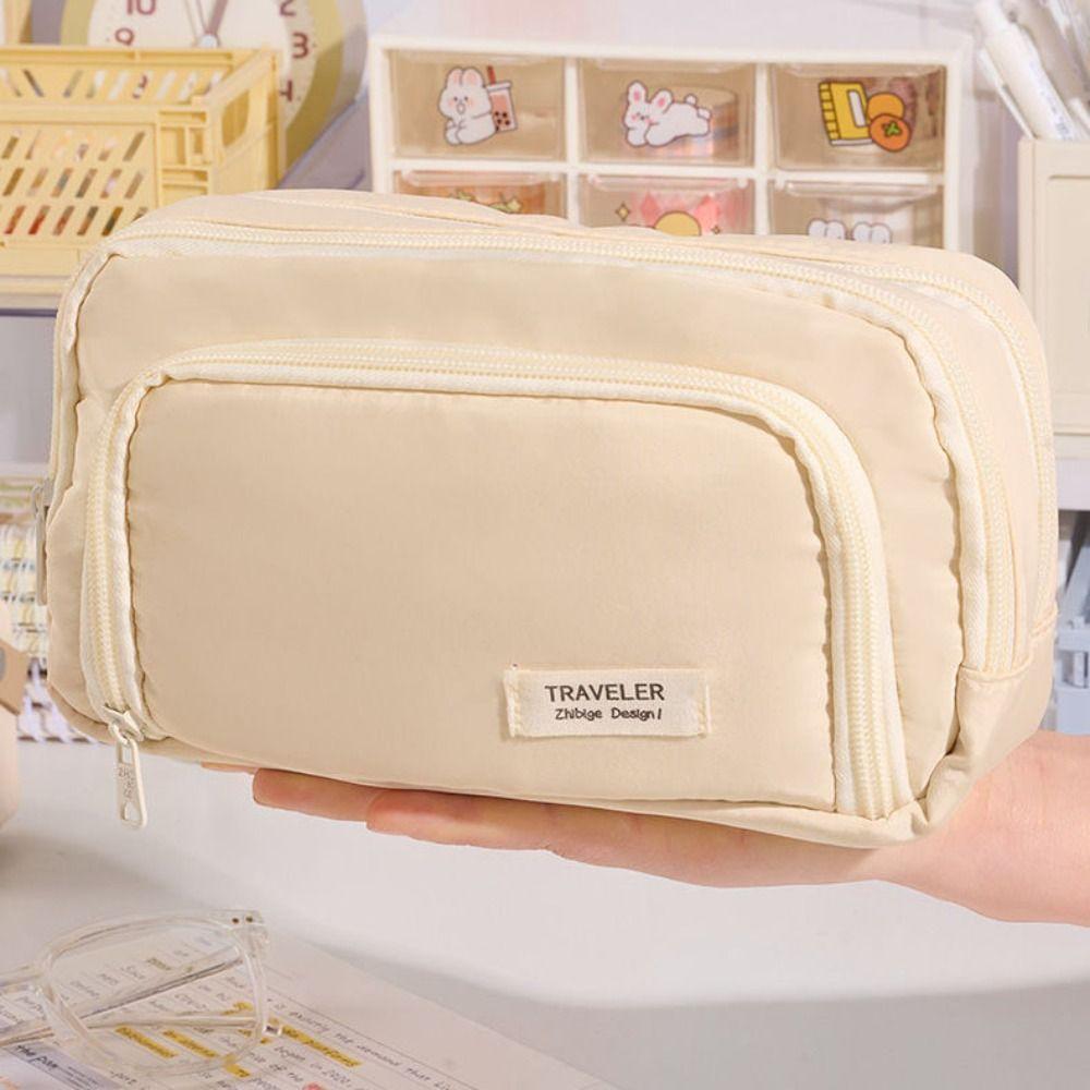 Large-capacity Pen Case Multi-purpose Desk Organizer Storage Pouch Pencil Bag  Student
