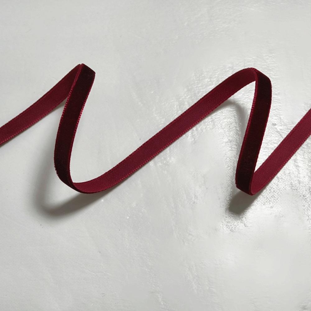 New 5 Yards Velvet Ribbon 6/10/15/20/25/40mm DIY Gift Wrapping Ribbon Single-Sided Handmade Velour Ribbons Bow Flower Bouquet