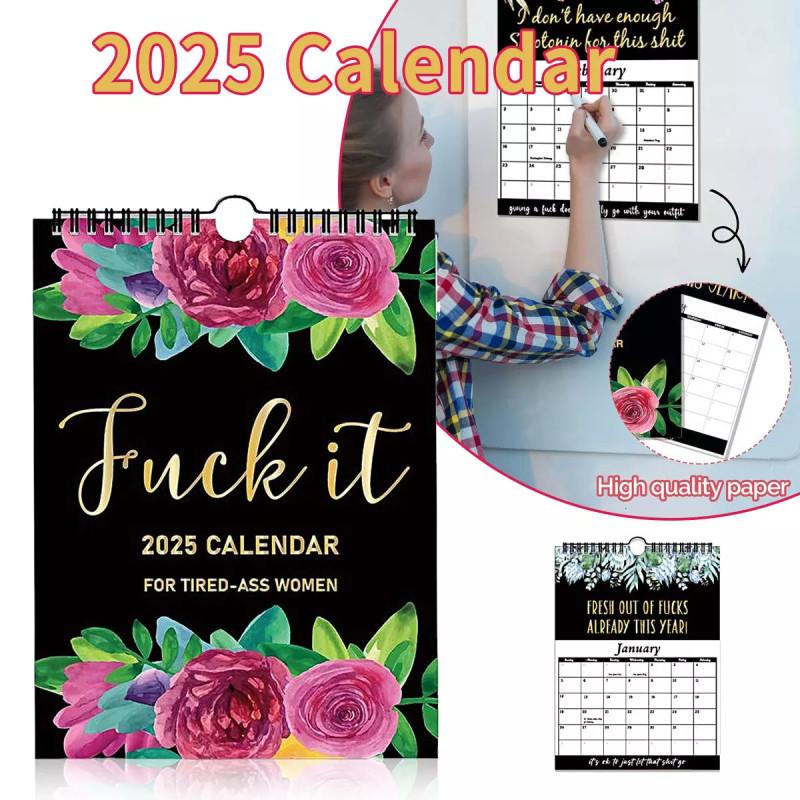 Fxxk It 2025 Calendar Planner For Tiredass Women Newest Christmas New Gift Year