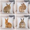 Home Sofa Kids Room Decor Cute Pet Animal Print Cushion Cover Pillowcase  Rabbit
